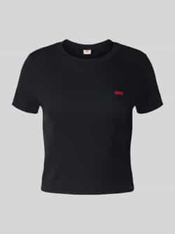 Levi's Kort T-shirt in riblook met labelstitching