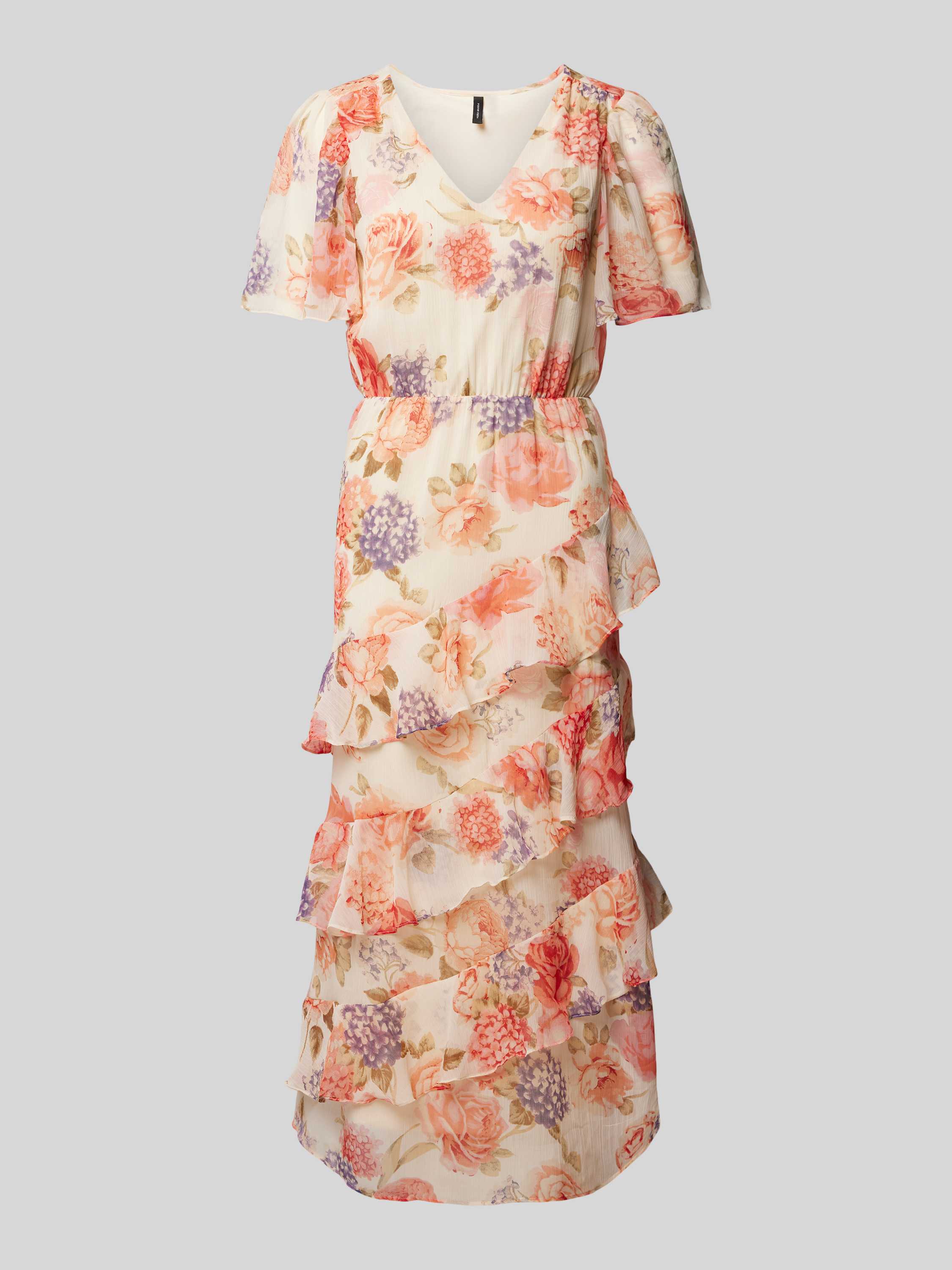 Vero Moda Midi-jurk met bloemenmotief model 'MILLA'