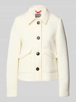 Christian Berg Woman Selection Regular fit jack met platte kraag en steekzakken