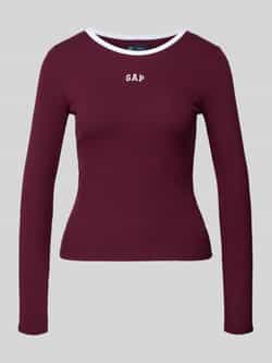 GAP Shirt met lange mouwen en labelstitching
