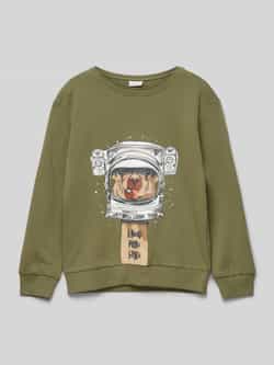 Name it Sweatshirt met motiefprint model 'MOBANNO'
