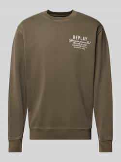 Replay Muziek Thema Lange Mouw Sweatshirt Brown Heren
