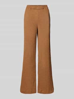 Jake*s Collection Flared stoffen broek met structuurmotief