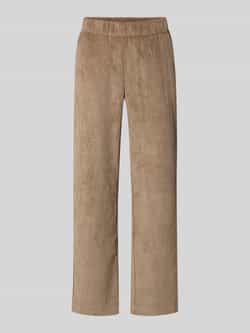 ZABAIONE Flared fit stoffen broek in ribcordlook model 'Magdalene'