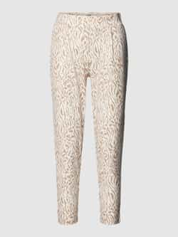 Ichi Tapered fit stoffen broek met all-over print model 'Kate'