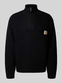 Carhartt Work In Progress Gebreide pulllover met opstaande kraag en ritssluiting