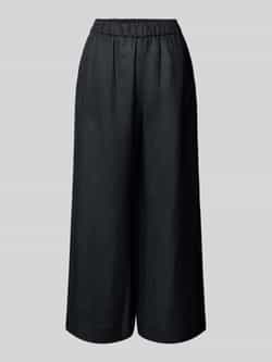 MM Wide leg linnen broek met elastische band model 'MINNIE'