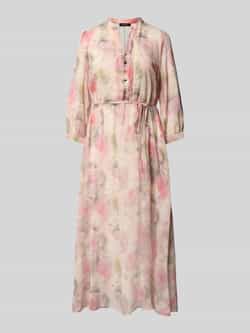MORE & MORE Midi-jurk met tuniekkraag en korte knoopsluiting