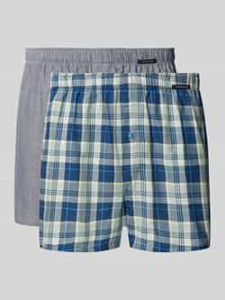 Schiesser Geweven boxershort Boxershorts Multipacks Elastische tailleband met klein logo (Set van 2)