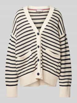 Tommy Hilfiger Boxy fit gebreid jack met streepmotief