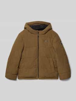 Garcia Regular fit winterjack in doorgestikte look met logopatch