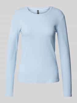 Pieces Slim fit shirt met lange mouwen van biologische katoenmix model 'RUKA'