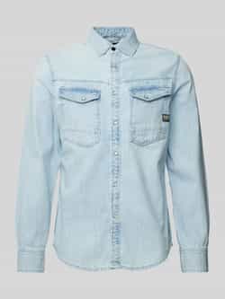 G-Star Raw Slim fit jeansoverhemd met paspelzakken op de borst model 'Dakota'