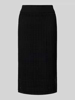 Comma Gebreide rok met broderie anglaise