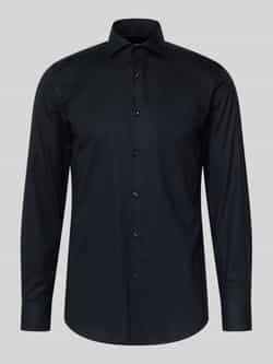 Boss Slim fit zakelijk overhemd van katoen met kentkraag model 'HANK'