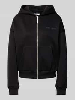 Review Oversized sweatjack met labelprint