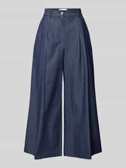 More Wide leg bandplooibroek en riemlussen