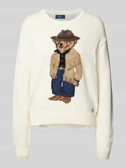 Polo Ralph Lauren Gebreide pullover met motiefstitching model 'FRINGE'