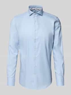 Profuomo Slim fit zakelijk overhemd met haaikraag