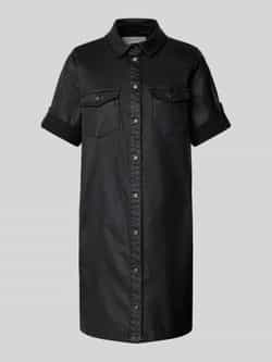 Noisy may Mini-jurk NMNEW SIGNE S S COATED DENIM DRESS NOOS