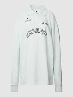 Karo Kauer Oversized shirt met lange mouwen en labelprint
