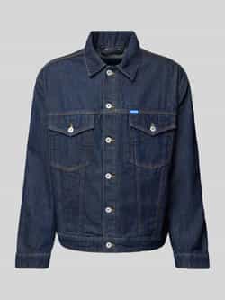 Hugo Blue Jeansjack met kentkraag model 'Dex'