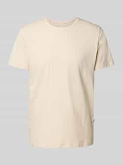 SELECTED HOMME Heren Polo's & T-shirts Slhaspen Slub Ss O-neck Tee Noos Beige