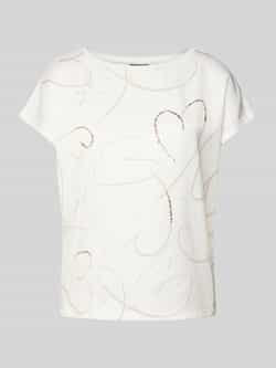 S.Oliver BLACK LABEL Regular fit T-shirt met strass-steentjes