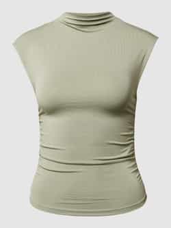 Gina Tricot Kort T-shirt met plooien en trechterhals