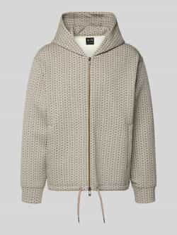 Armani Exchange Sweatjack met tweewegsritssluiting en tunnelkoord