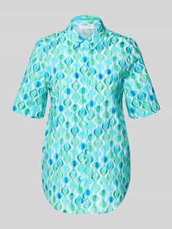 Eterna Regular fit blouse in all-over look met 1 2-mouwen