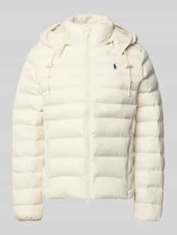 Polo Ralph Lauren Crème Gewatteerde Hoodie Jas White Dames
