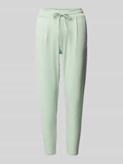 Ichi Slim fit bandplooibroek met verkort model 'KATE'
