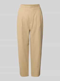 Jake*s Casual Tapered fit stoffen broek met bandplooien