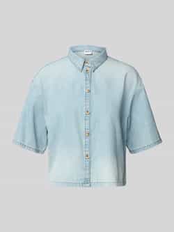 Jake*s Casual Regular fit jeansblouse met 1 2-mouwen