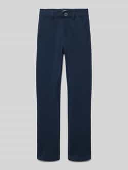 Name it MINI regular fit broek NMMSILAS donkerblauw Jongens Viscose Effen 104