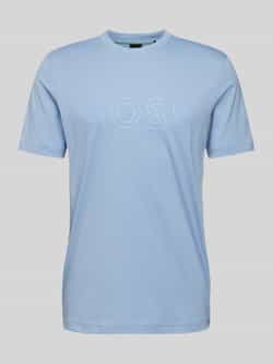 Hugo Boss Katoenen T-shirt Les Bleus Blue Heren