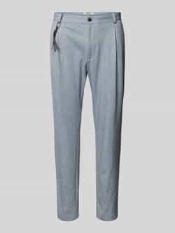 CG Club of Gents Tapered fit bandplooibroek met applicatie model 'Olf'