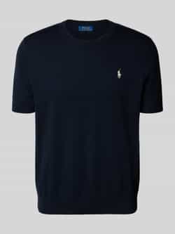 Polo Ralph Lauren Gebreid shirt met ronde hals en labelstitching