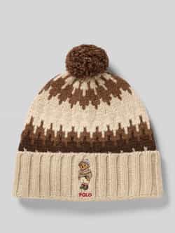 Polo Ralph Lauren Beanie van katoenmix in gebreide look model 'COLORADO'