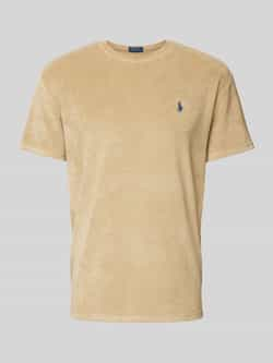 Ralph Lauren Klassiek Katoenen Logo T-shirt Beige Heren