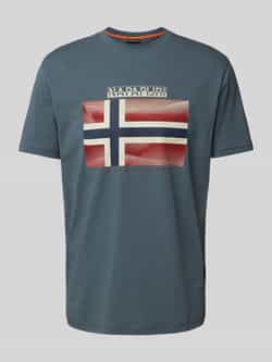 Napapijri T-shirt met labelprint model 'LARI'
