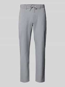 MCNEAL Tapered fit stoffen broek met achterzakken
