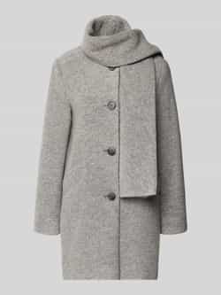 Fuchs Schmitt Lange jas met wol en sjaaldetail