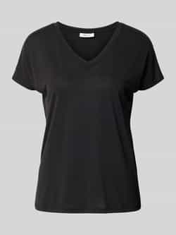 Moss copenhagen Ontspannen Zwarte Top met Oprolbare Mouwen Black Dames