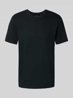 Superdry T-shirt met geribde ronde hals