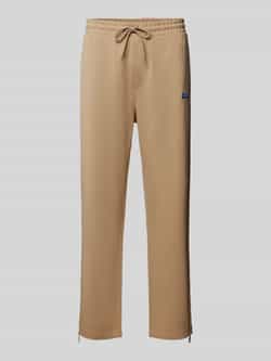 Hugo Blue Oversized sweatpants met labelpatch model 'Nanetti'
