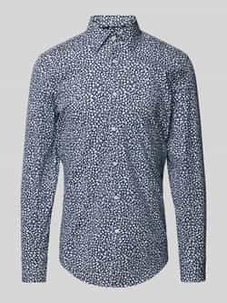 Hugo Boss Blauw Casual Slim Fit Overhemd Multicolor Heren