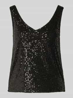 Only Regular fit top met bandjes met pailletten model 'ANA'