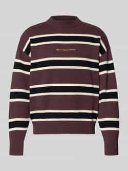 BLKVIS Gebreide pullover met streepmotief en labelstitching